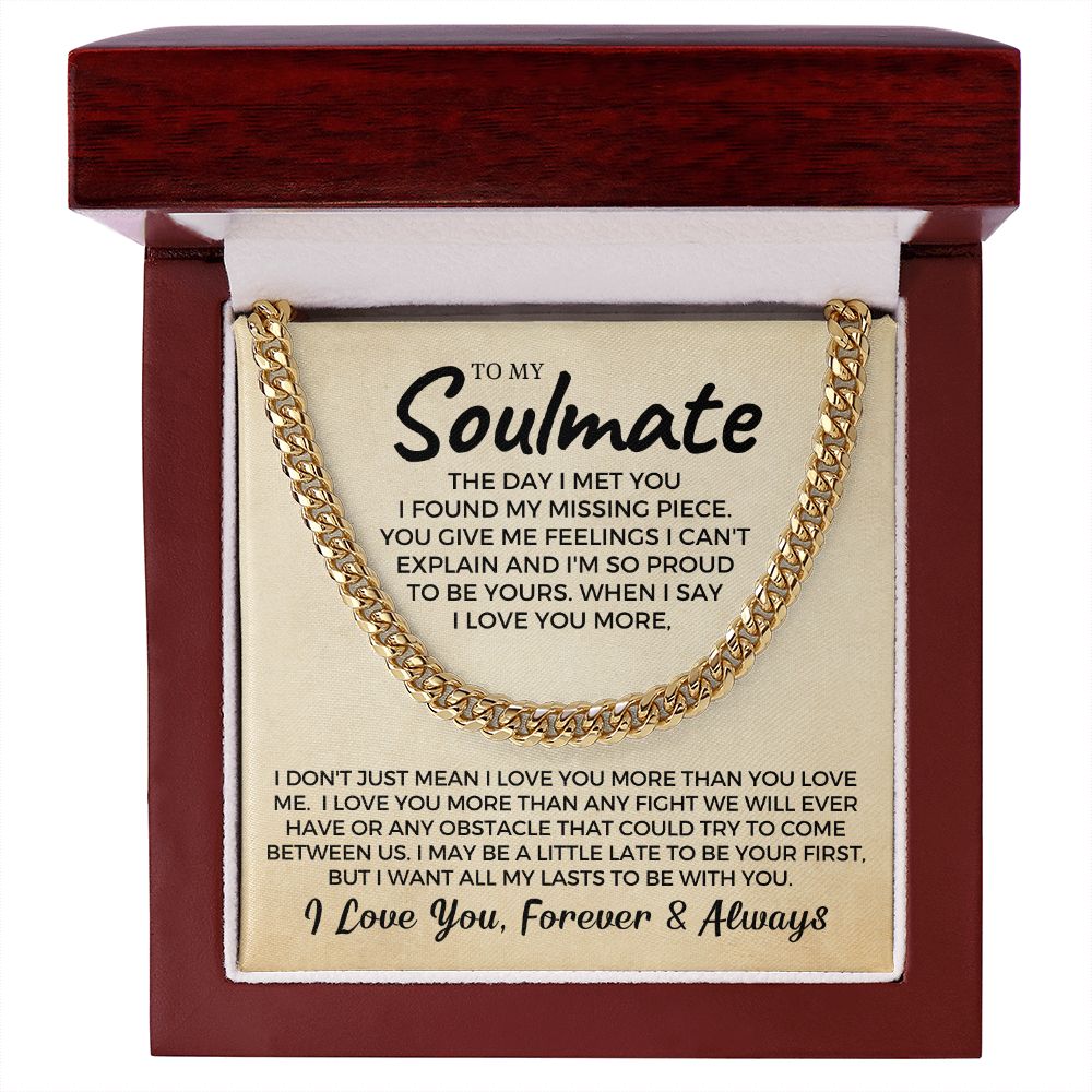 Soulmate Gift | Proud To Be Cuban Link Chain 0730T10C