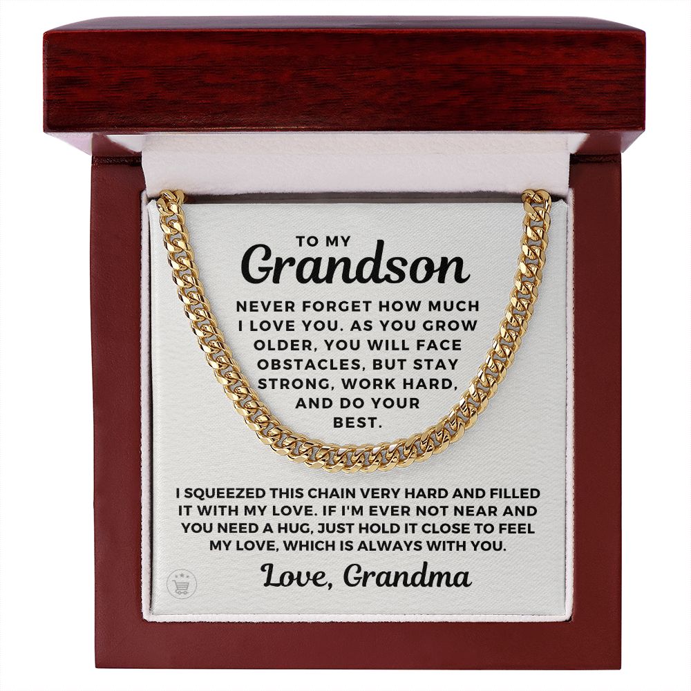 Grandson Gift from Grandma | Best Things Cuban Link Chain 0614T1