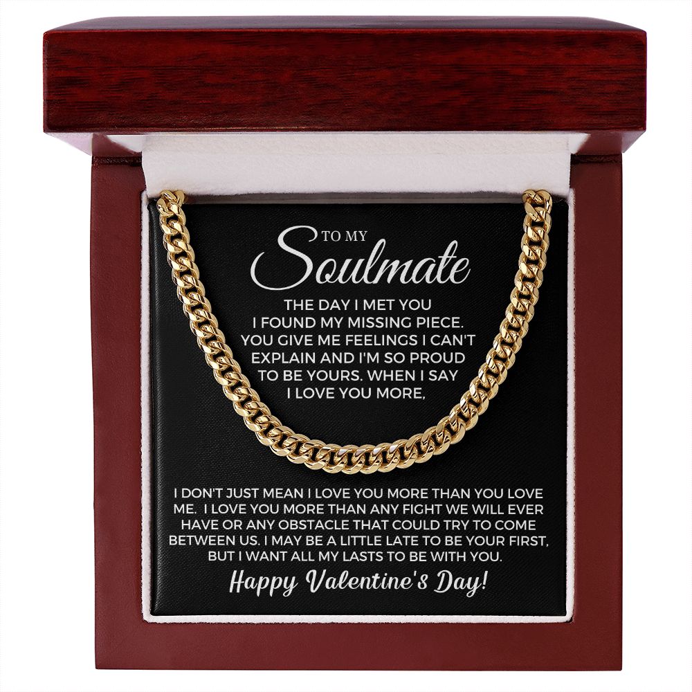 Soulmate Gift | Soulmate Gift | Proud To Be Yours - Valentine Gift Cuban Link Chain 0731T3C