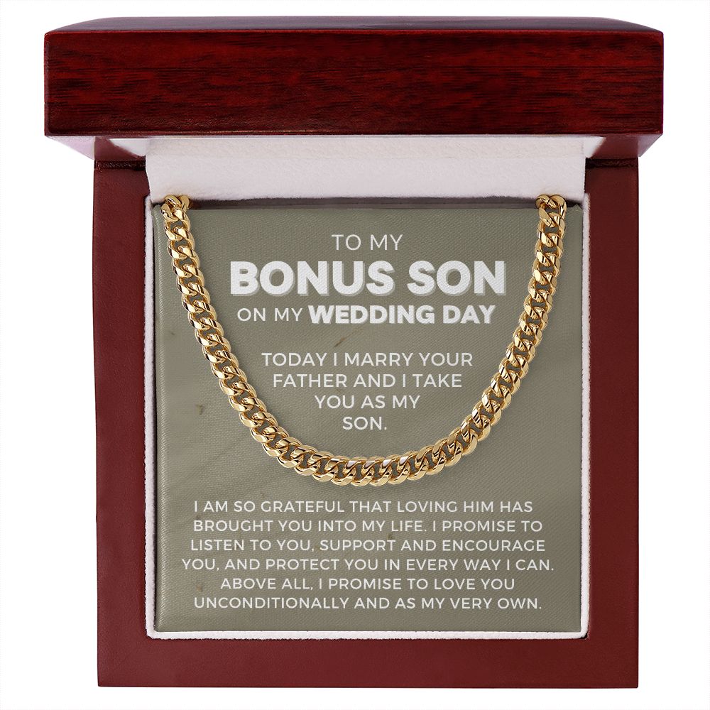Bonus Son Wedding Gift | Promise Cuban Link Chain 0786T2C