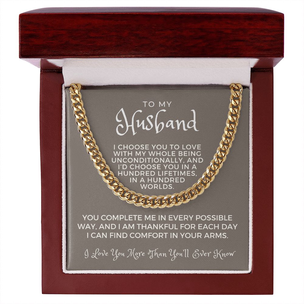 Gift For Husband | I Choose Cuban Link Chain 0695T7