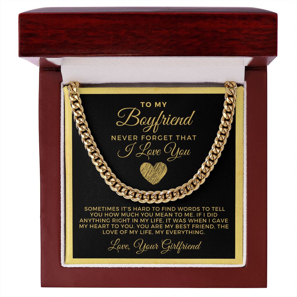 Gift For Boyfriend | Love Of My Life Cuban Link Chain 0770T7C