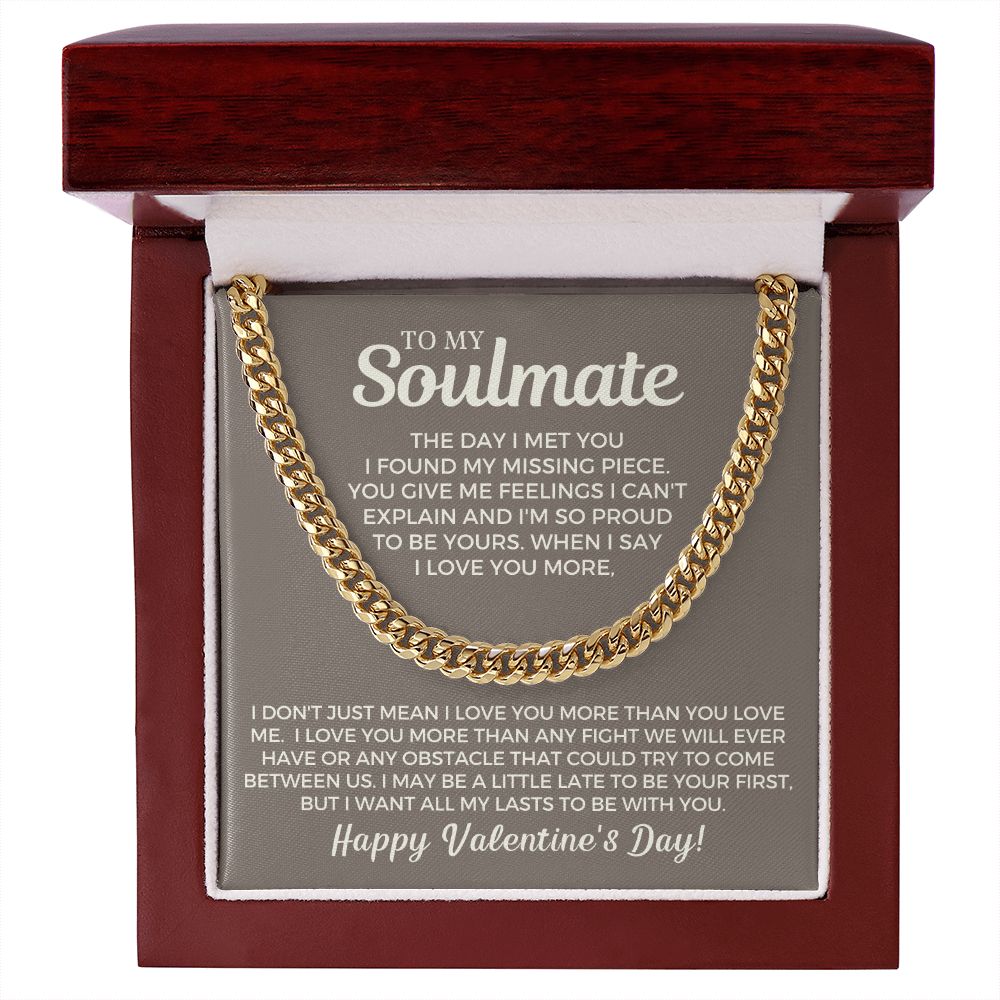 Soulmate Gift | Soulmate Gift | Proud To Be Yours - Valentine Gift Cuban Link Chain 0731T2C