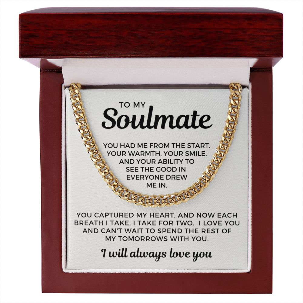 Soulmate Gift | Each Breath Cuban Link Chain 0573T7