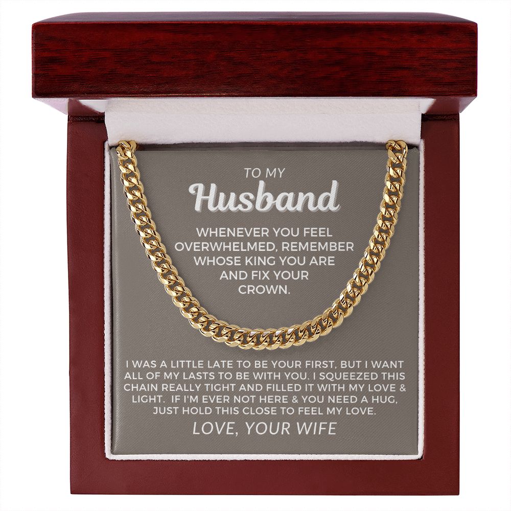 Gift For Husband | My Love Cuban Link Necklace 0782T2C