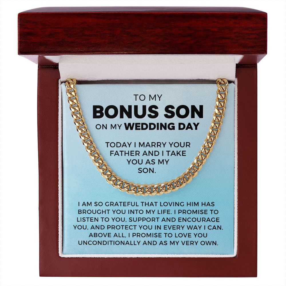 Bonus Son Wedding Gift | Promise Cuban Link Chain 0786T6C