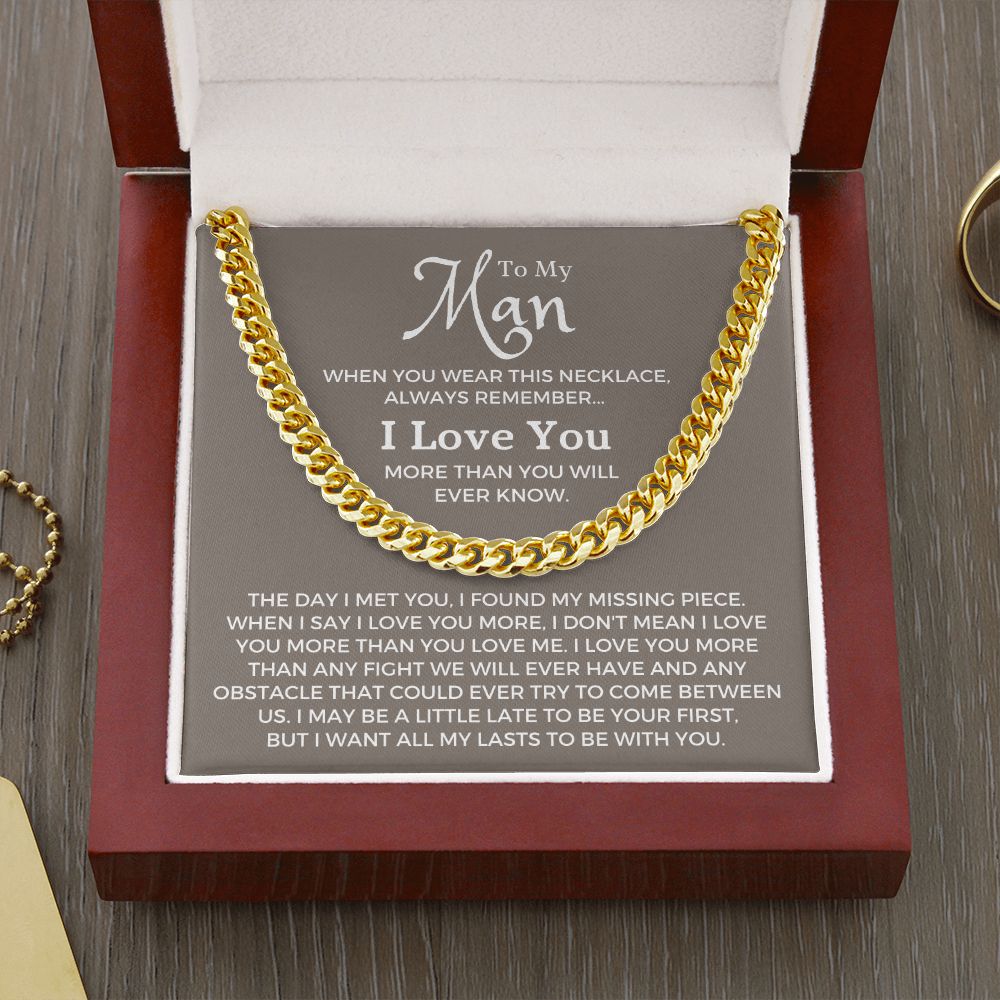 Soulmate Gift | To My Man Cuban Link Chain 0729T4C