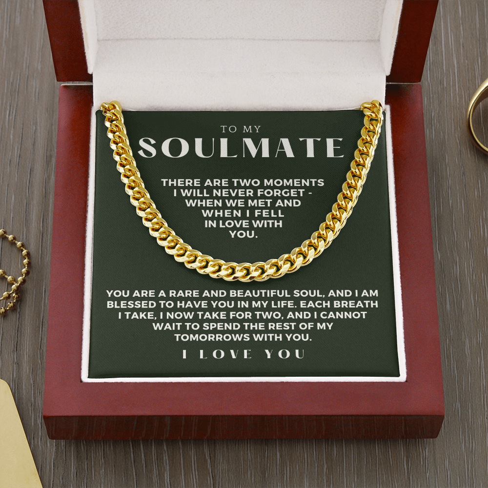 Soulmate Gift | Each Breath Cuban Link Chain 0571T5