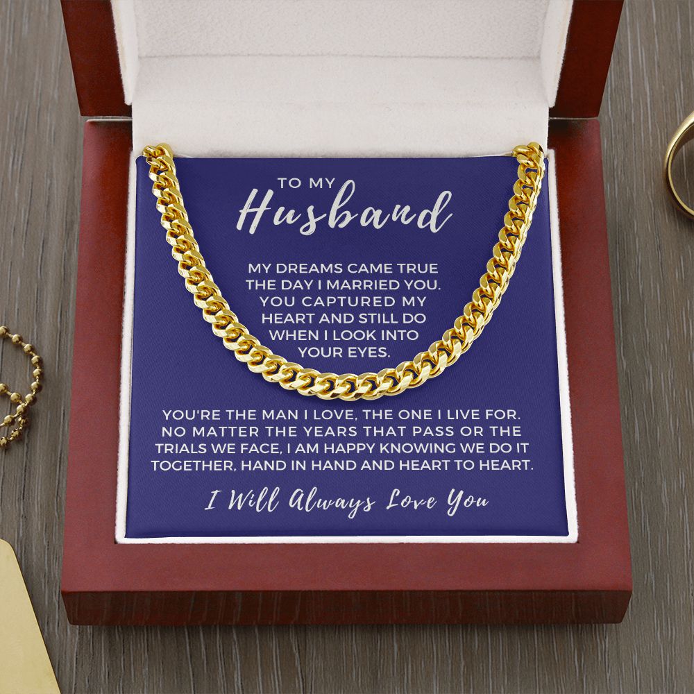 Gift For Husband | I Live For Cuban Link Chain 0699T5