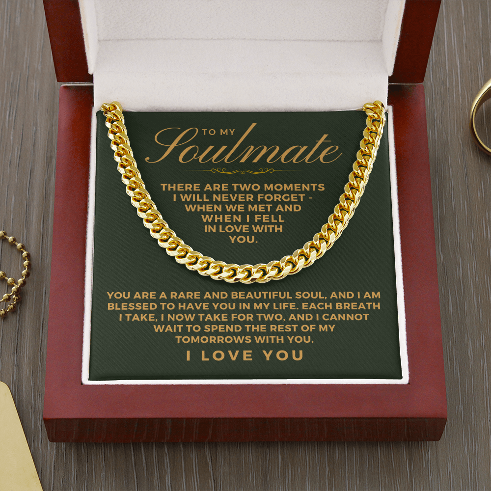 Soulmate Gift | Each Breath Cuban Link Chain 0571T9