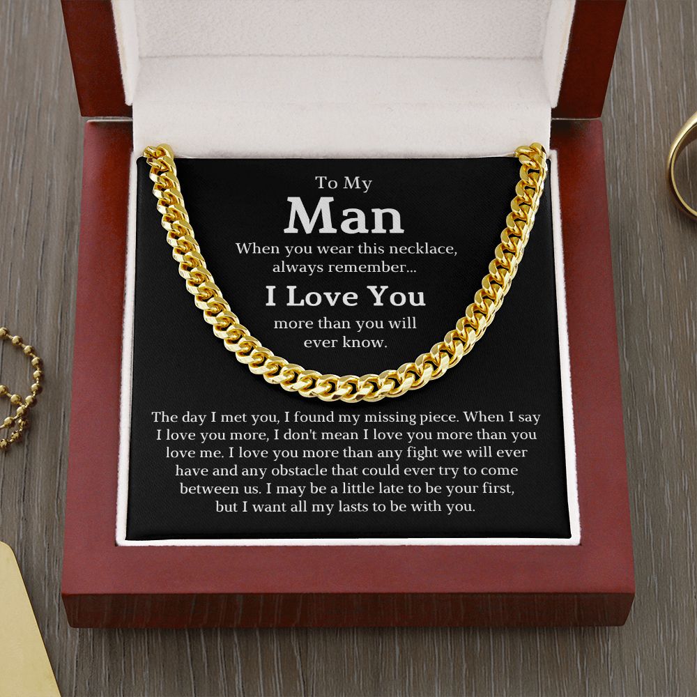 Soulmate Gift | To My Man Cuban Link Chain 0729T1C