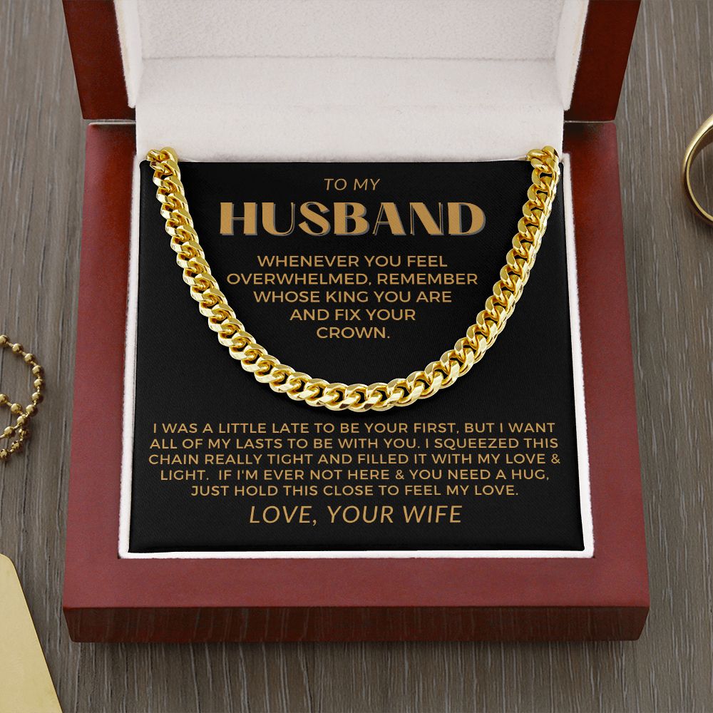 Gift For Husband | My Love Cuban Link Necklace 0782T6C