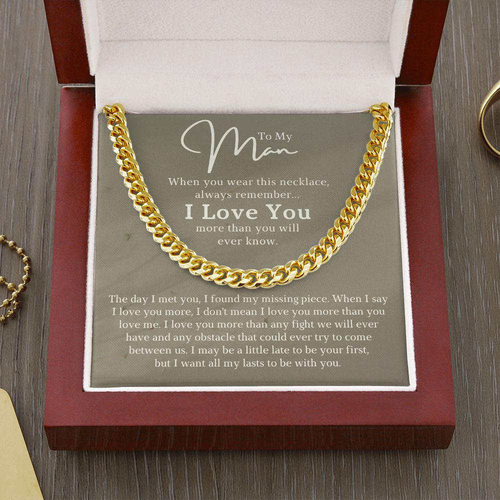Soulmate Gift | To My Man Cuban Link Chain 0729T8C