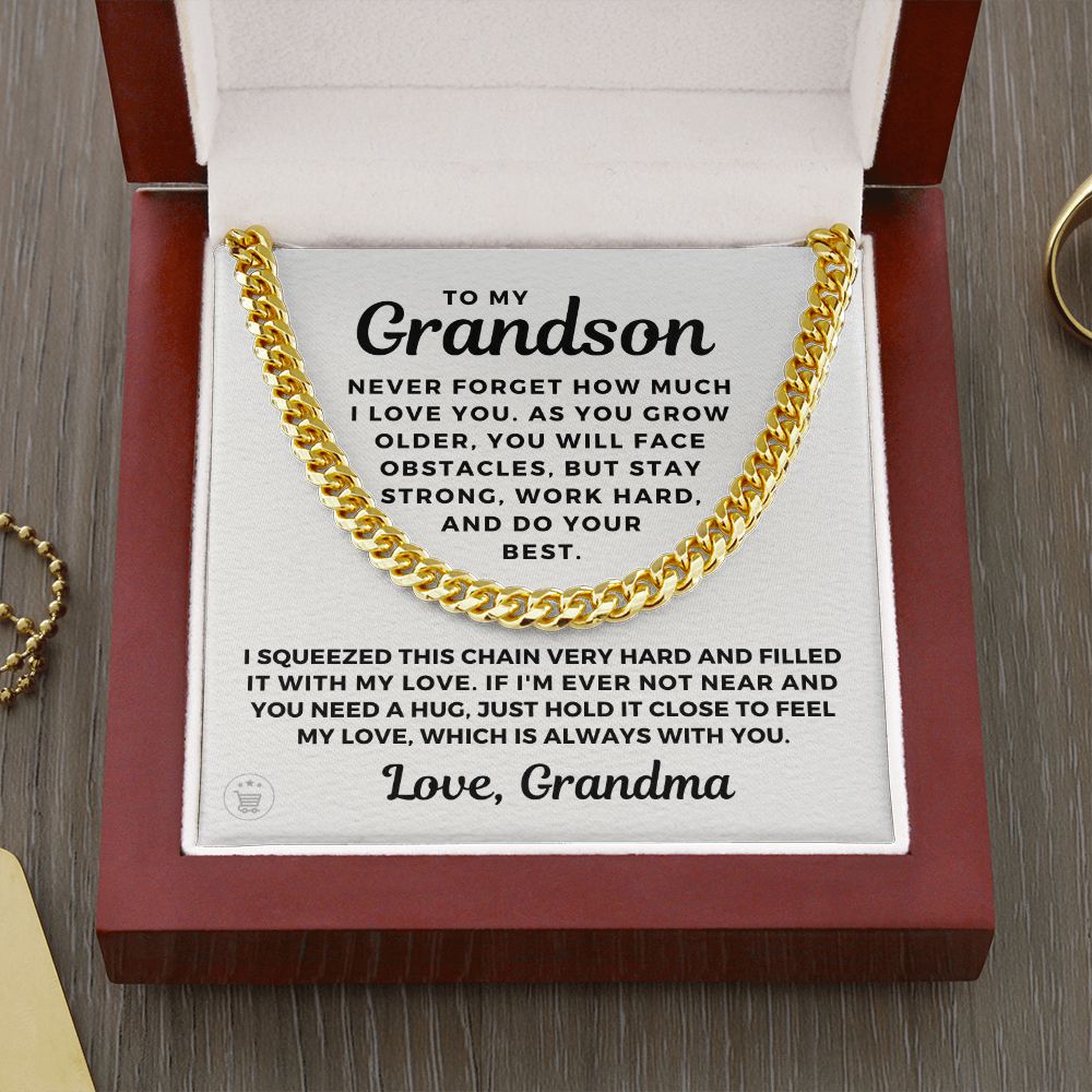 Grandson Gift from Grandma | Best Things Cuban Link Chain 0614T1