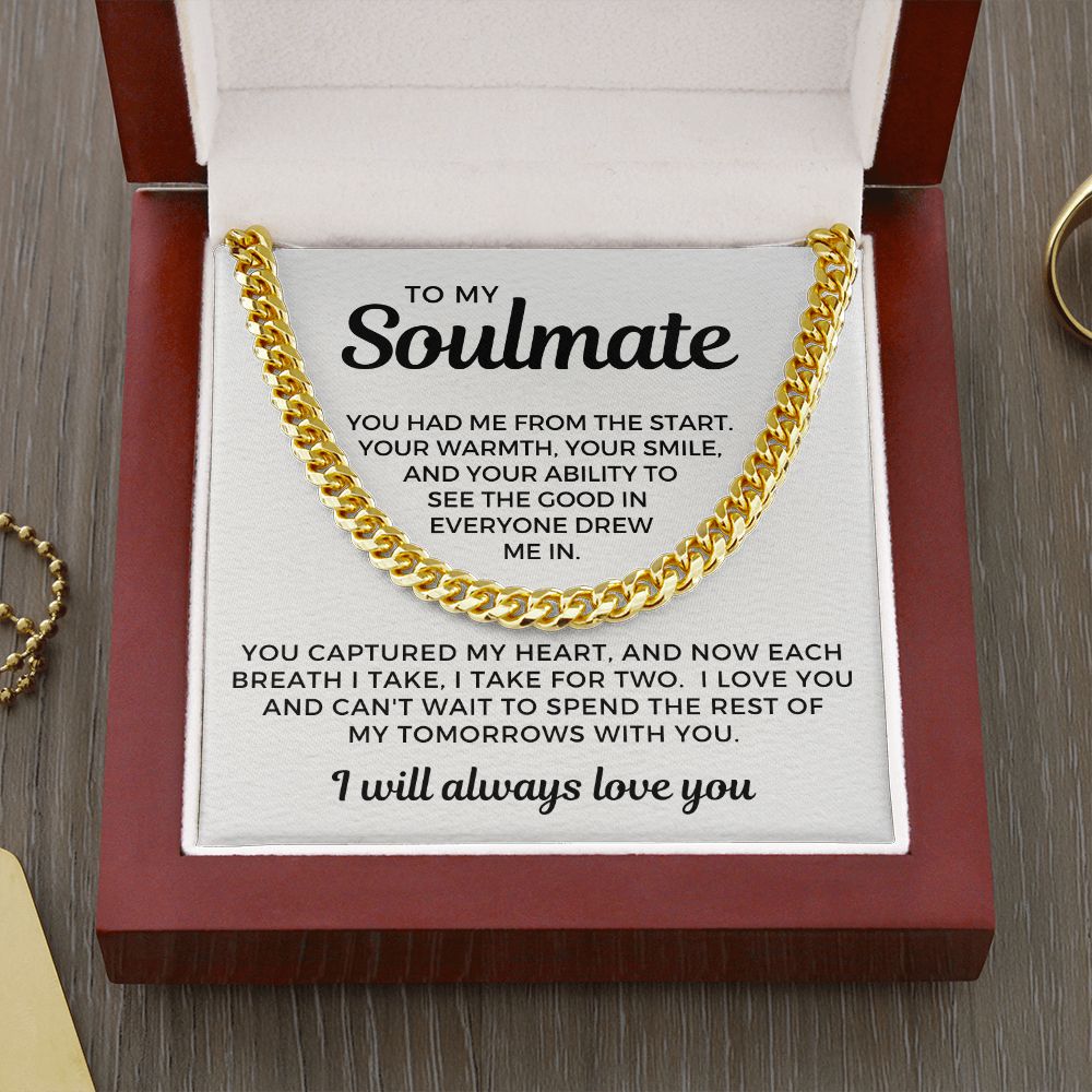 Soulmate Gift | Each Breath Cuban Link Chain 0573T7