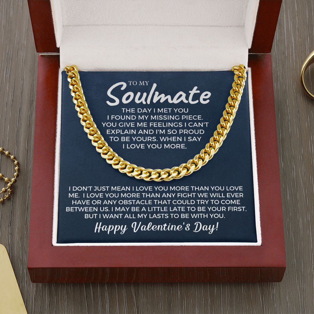 Soulmate Gift | Soulmate Gift | Proud To Be Yours - Valentine Gift Cuban Link Chain 0731T11C