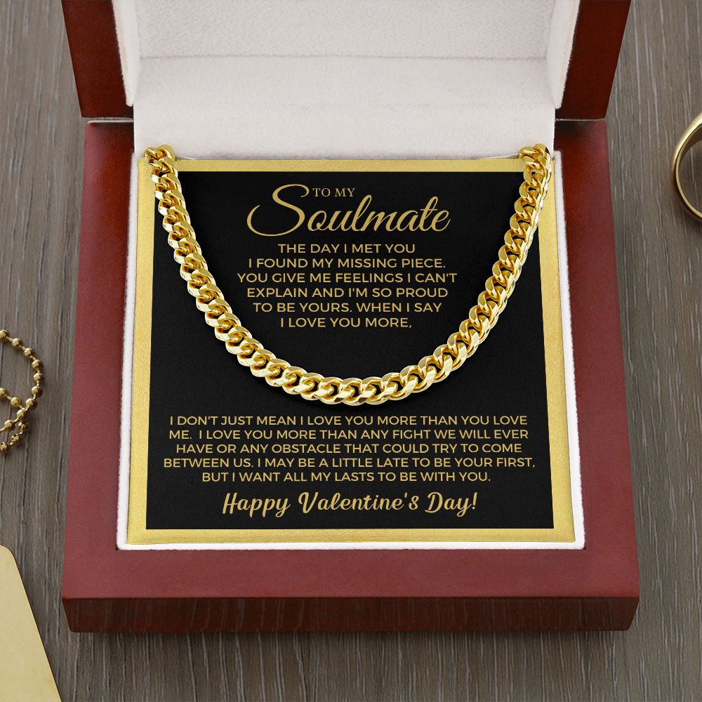 Soulmate Gift | Soulmate Gift | Proud To Be Yours - Valentine Gift Cuban Link Chain 0731T7C