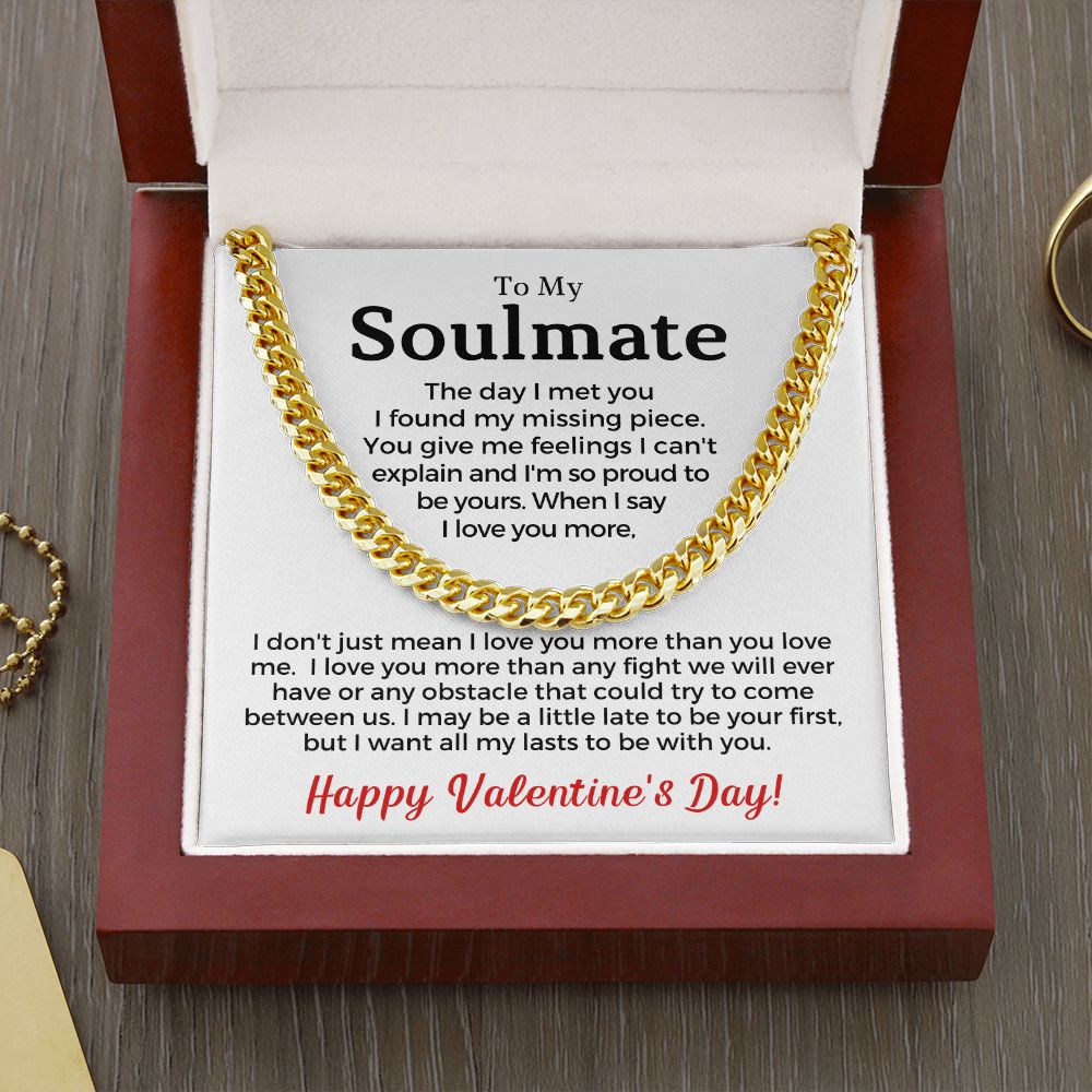 Soulmate Gift | Proud To Be Yours Cuban Link Chain 0731T1C