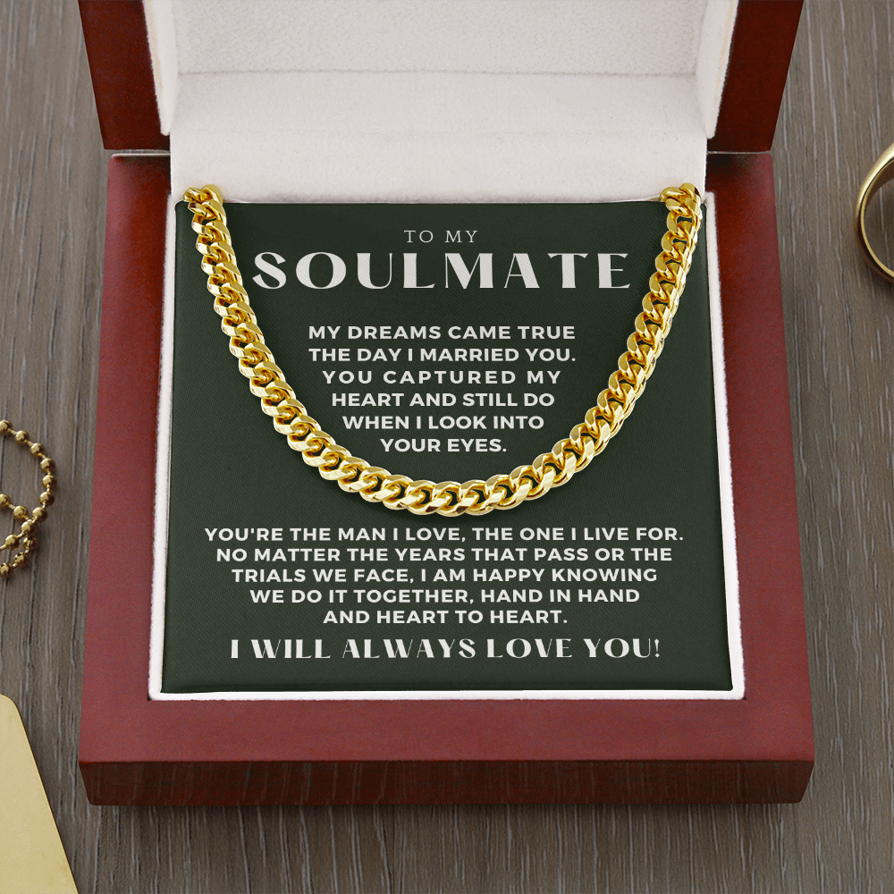 Soulmate Gift | I Live For Cuban Link Chain 0568T5