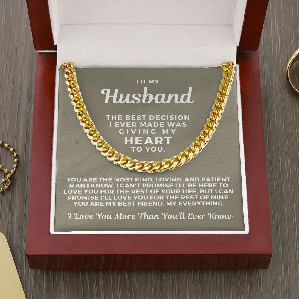 Gift For Husband | Promise Cuban Link Chain 0692T15