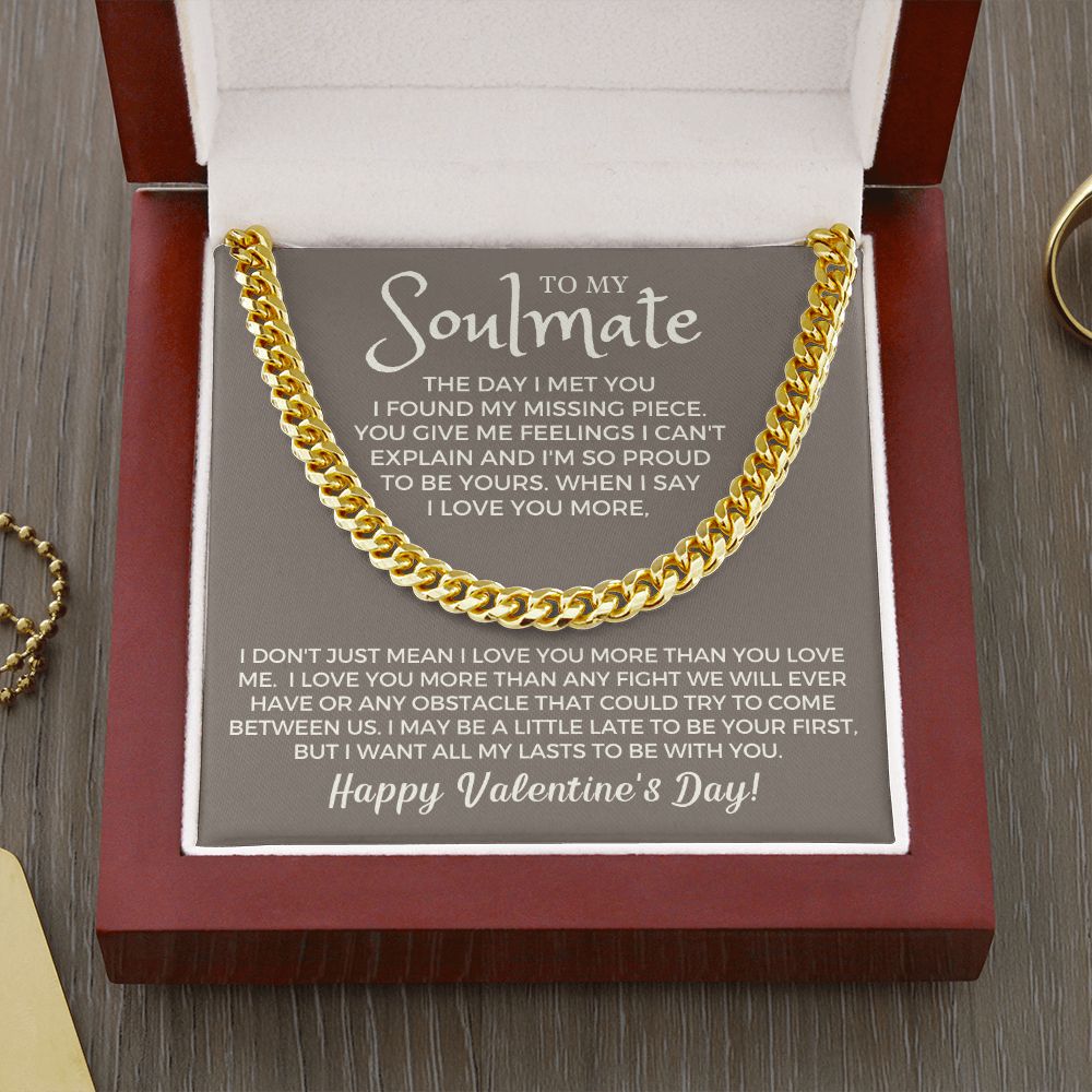 Soulmate Gift | Soulmate Gift | Proud To Be Yours - Valentine Gift Cuban Link Chain 0731T4C