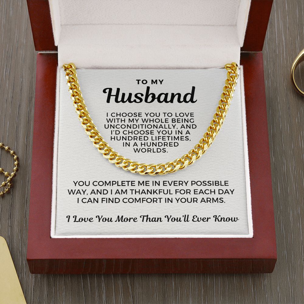 Gift For Husband | I Choose Cuban Link Chain 0695T1