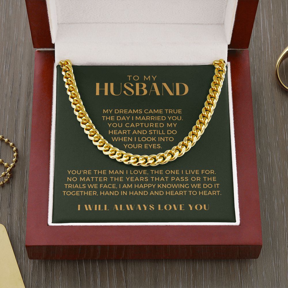 Gift For Husband | I Live For Cuban Link Chain 0699T13