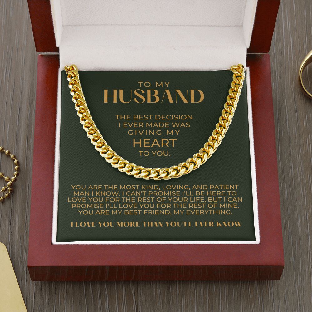 Gift For Husband | Promise Cuban Link Chain 0692T13