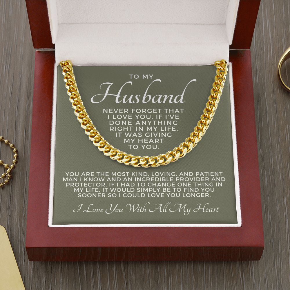 Gift For Husband | One Thing Cuban Link Chain 0693T8