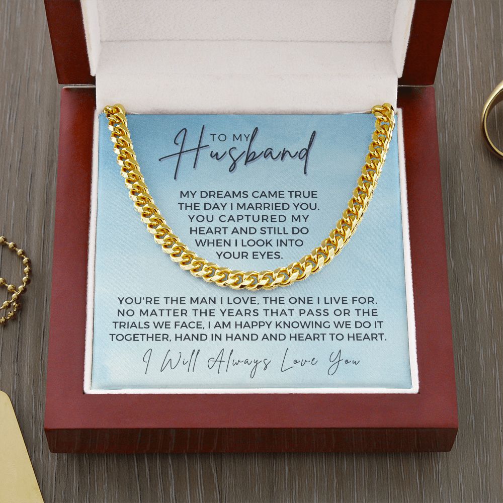 Gift For Husband | I Live For Cuban Link Chain 0699T10