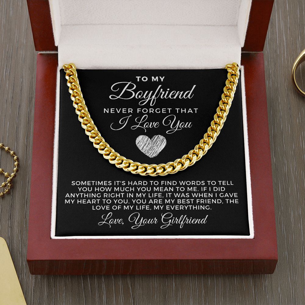 Gift For Boyfriend | Love Of My Life Cuban Link Chain 0770T3C