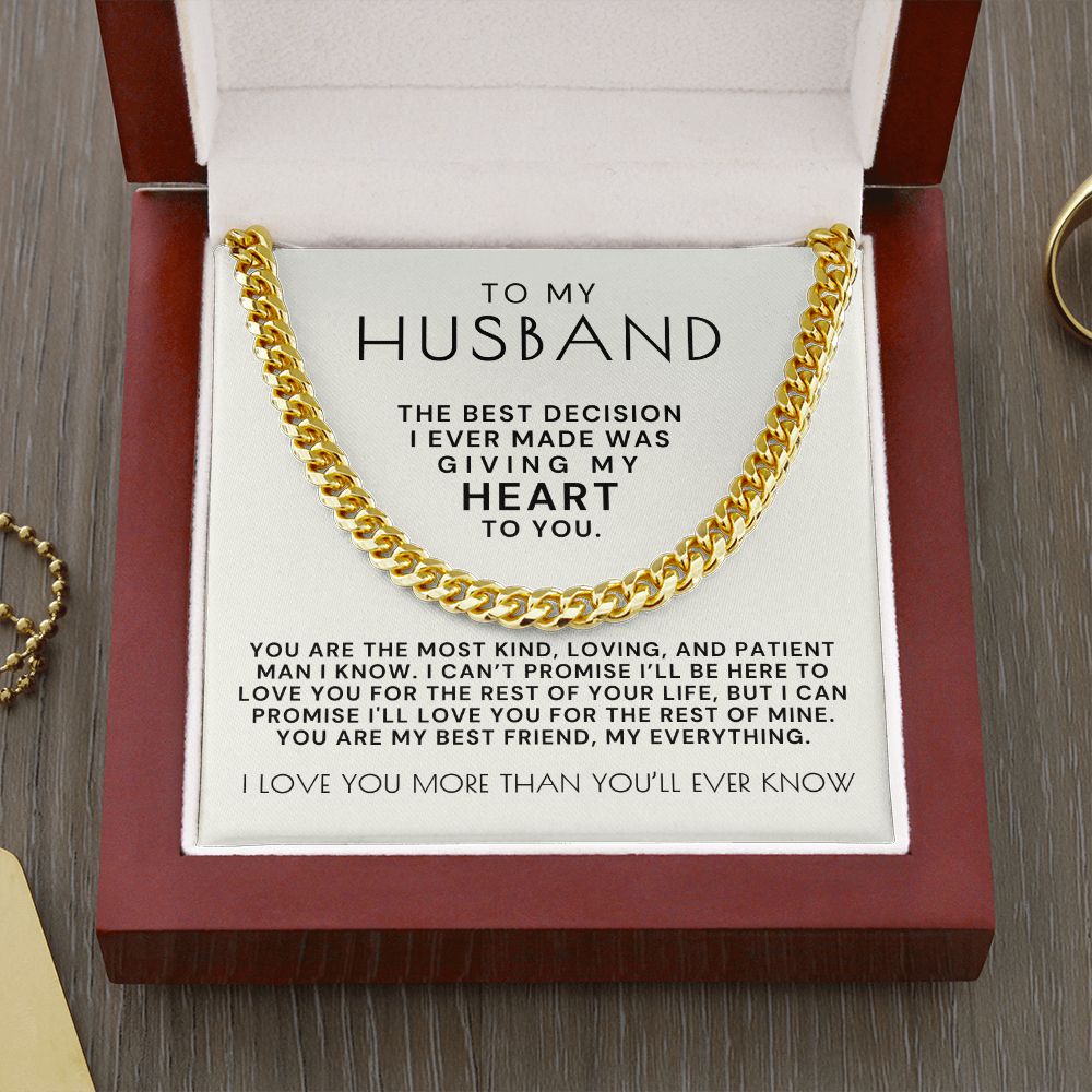 Gift For Husband | Promise Cuban Link Chain 0692T3