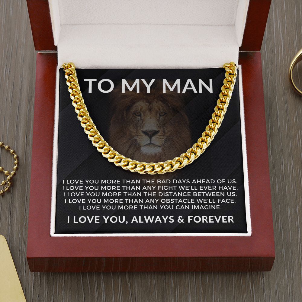 Soulmate Gift | Love You More Cuban Link Chain 0785T1C