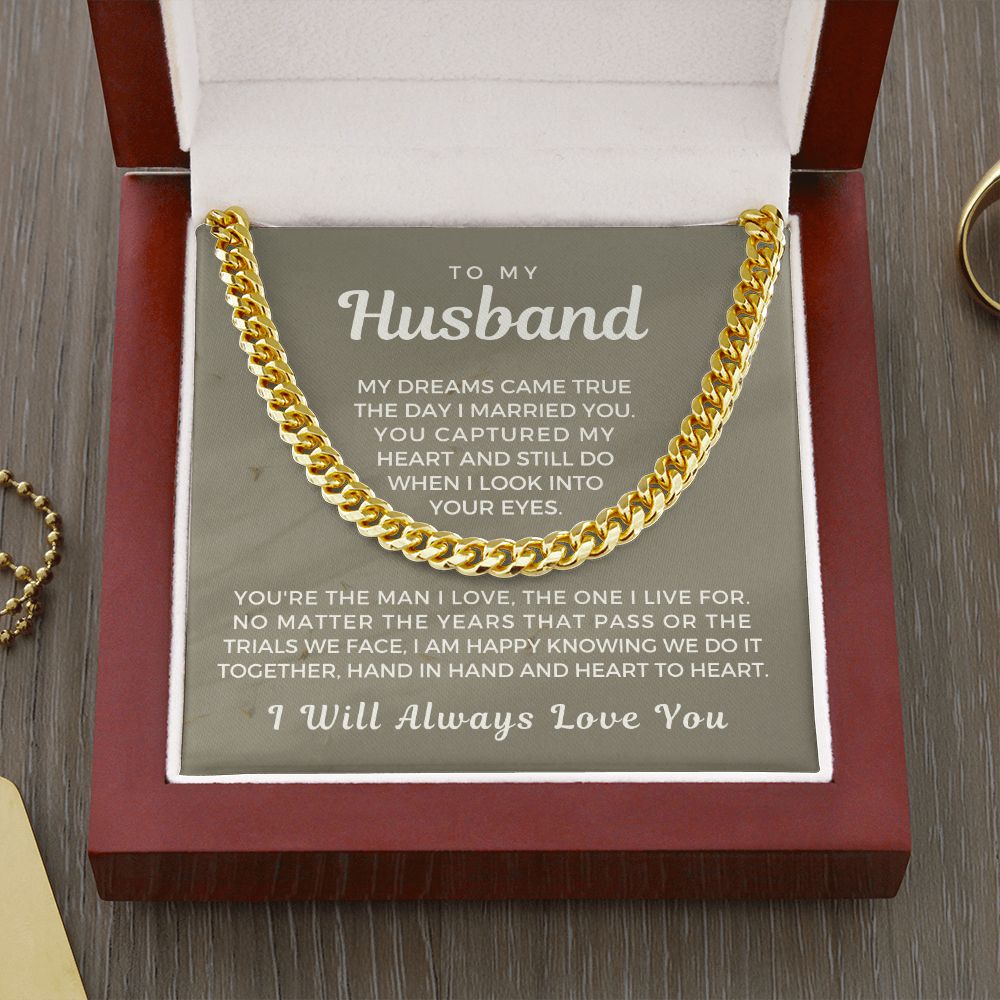 Gift For Husband | I Live For Cuban Link Chain 0699T15