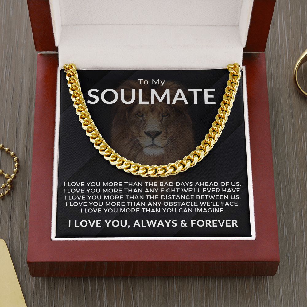 Soulmate Gift | Love You More Cuban Link Chain 0784T1C