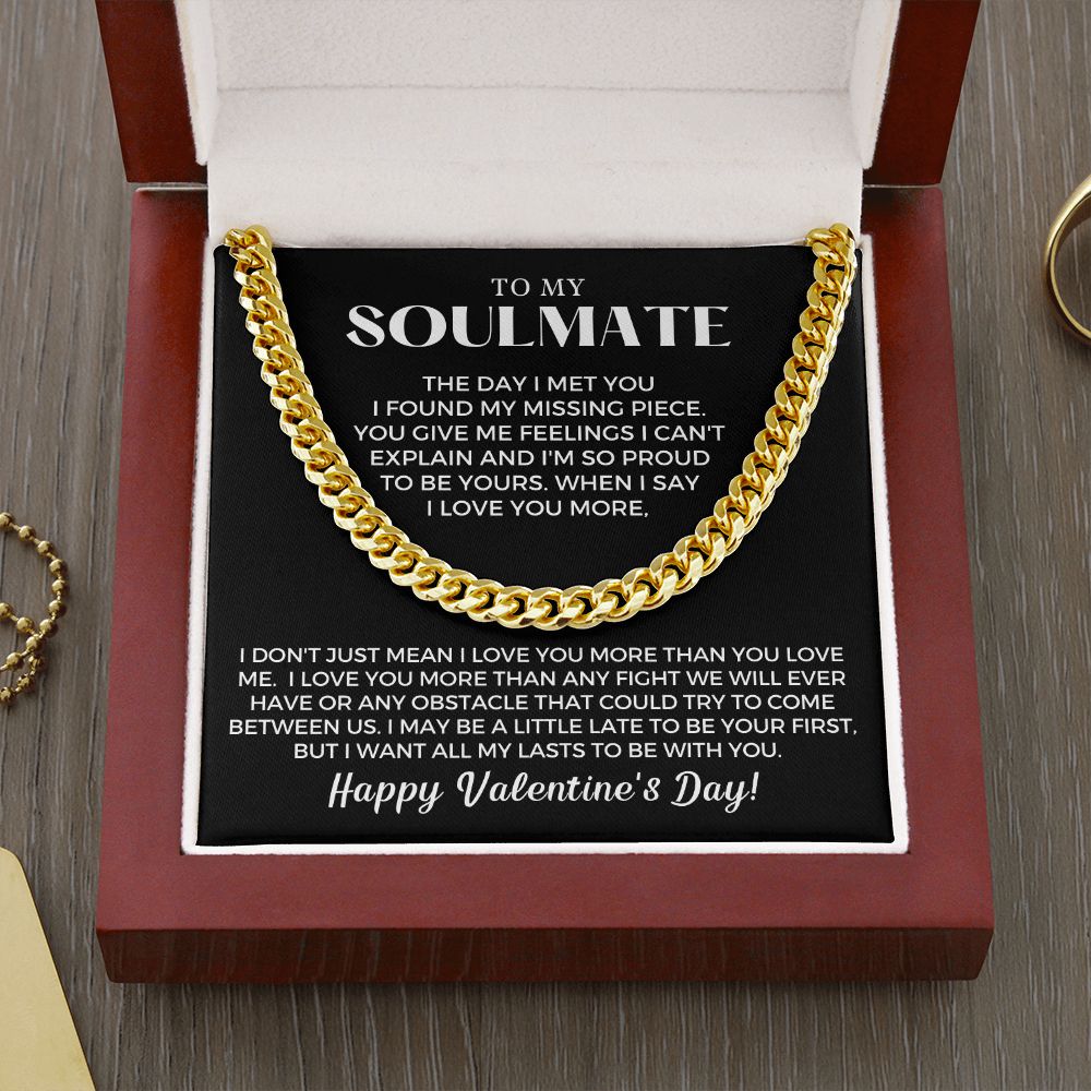 Soulmate Gift | Soulmate Gift | Proud To Be Yours - Valentine Gift Cuban Link Chain 0731T5C