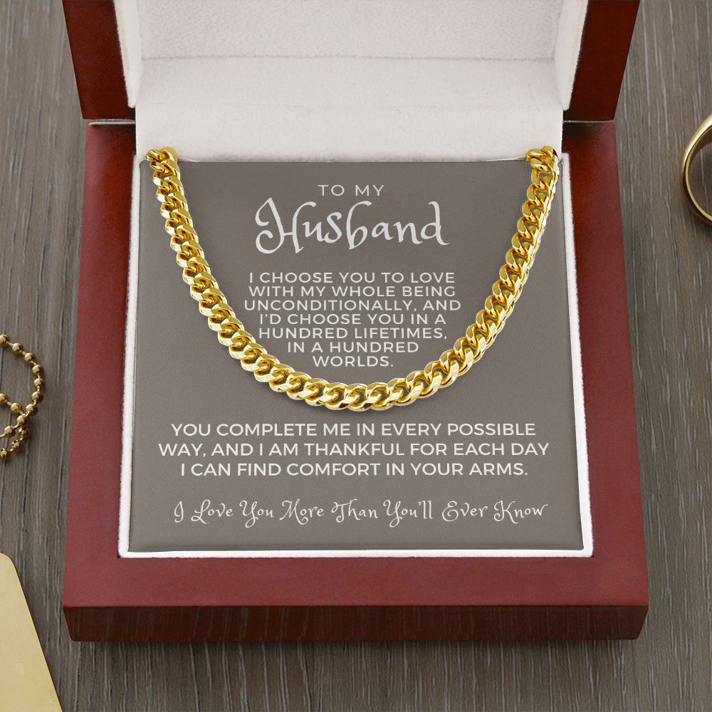 Gift For Husband | I Choose Cuban Link Chain 0695T7