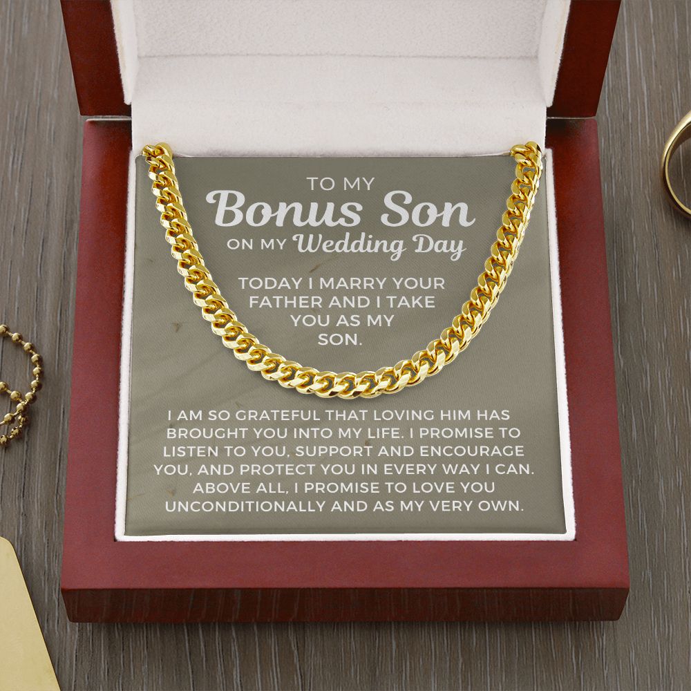 Bonus Son Wedding Gift | Promise Cuban Link Chain 0786T8C