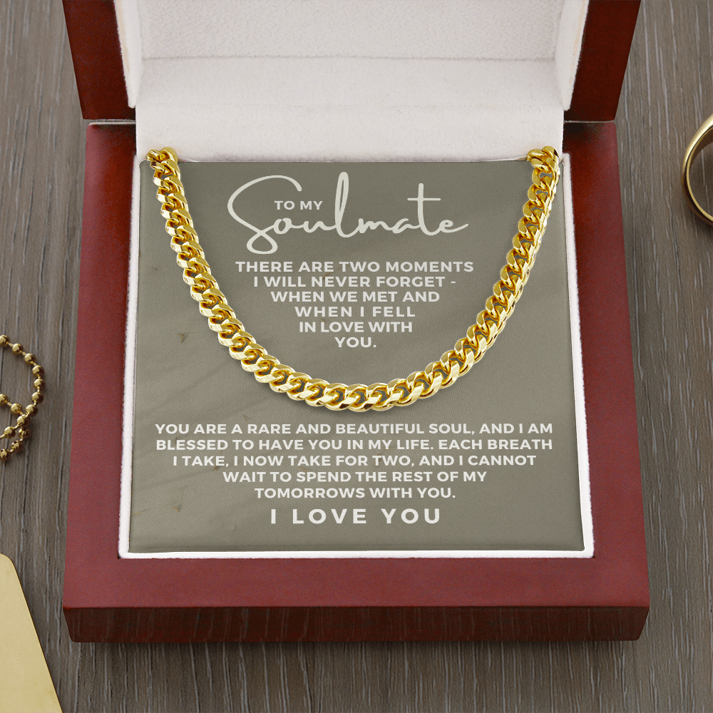 Soulmate Gift | Each Breath Cuban Link Chain 0571T10