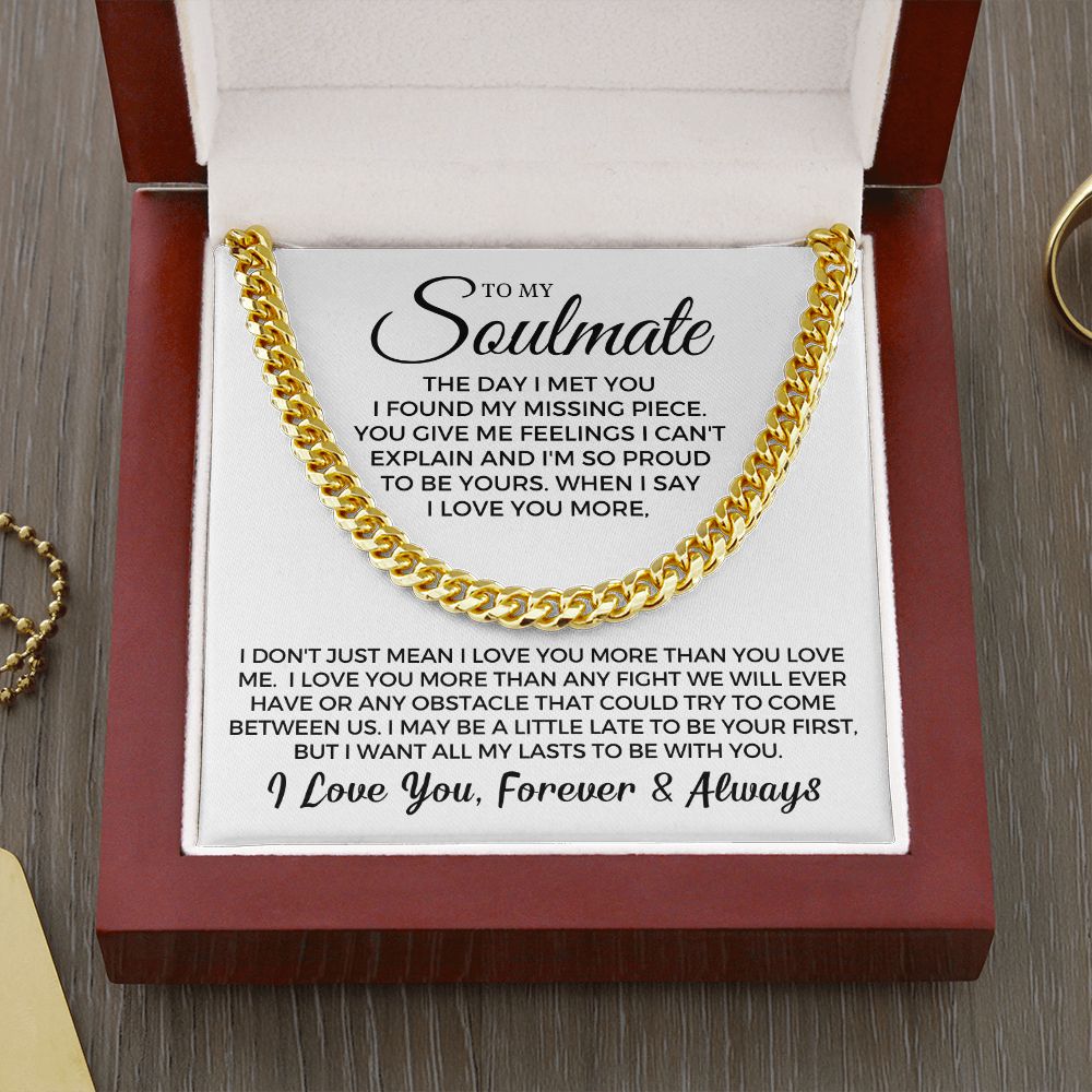 Soulmate Gift | Proud To Be Cuban Link Chain 0730T9C