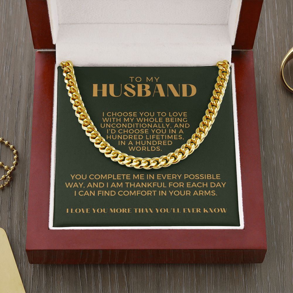 Gift For Husband | I Choose Cuban Link Chain 0695T13