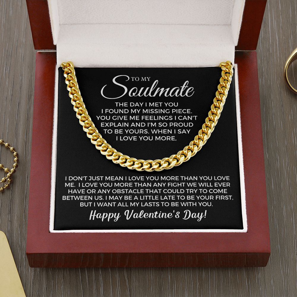 Soulmate Gift | Soulmate Gift | Proud To Be Yours - Valentine Gift Cuban Link Chain 0731T3C