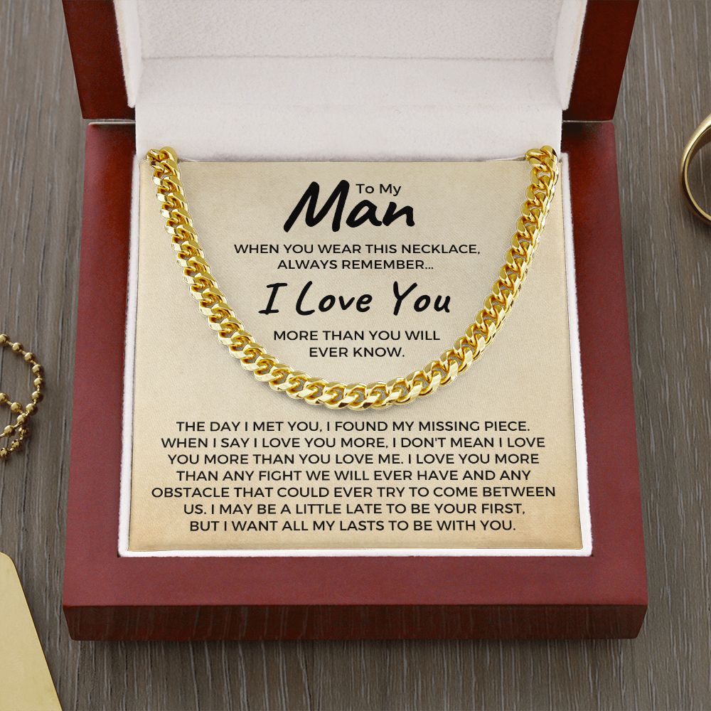 Soulmate Gift | To My Man Cuban Link Chain 0729T10C