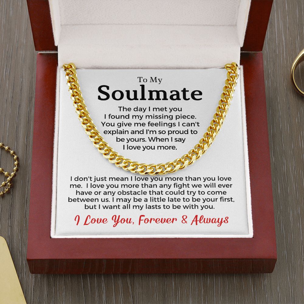 Soulmate Gift | Proud To Be Yours Cuban Link Chain 0730T1C