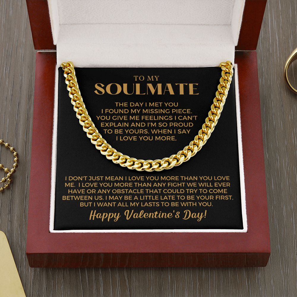 Soulmate Gift | Soulmate Gift | Proud To Be Yours - Valentine Gift Cuban Link Chain 0731T6C