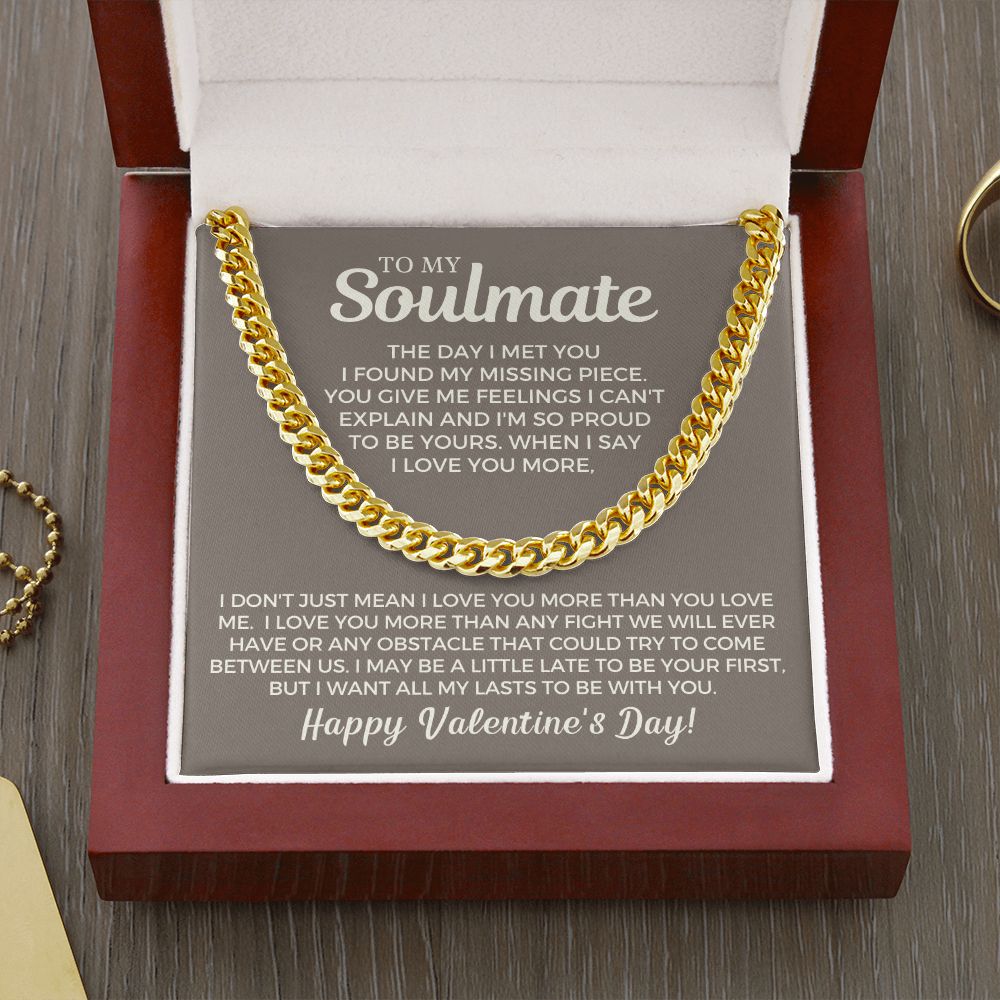 Soulmate Gift | Soulmate Gift | Proud To Be Yours - Valentine Gift Cuban Link Chain 0731T2C