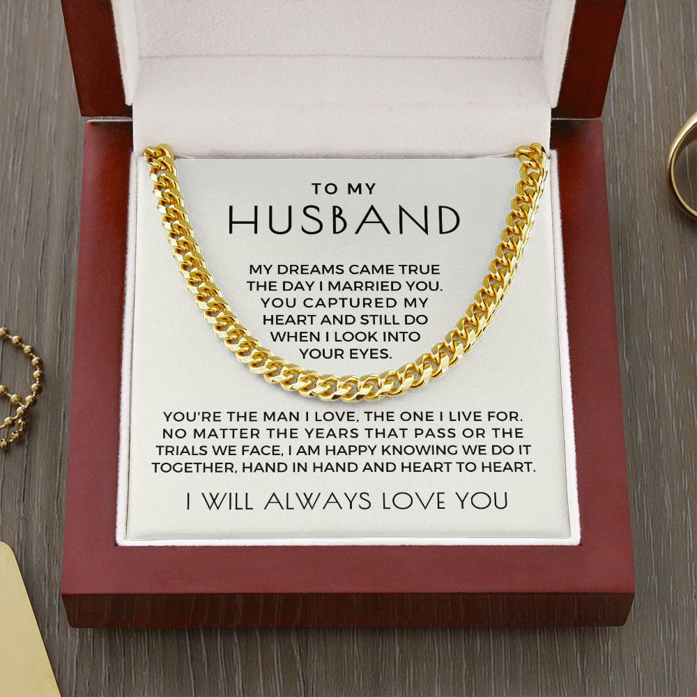 Gift For Husband | I Live For Cuban Link Chain 0699T3