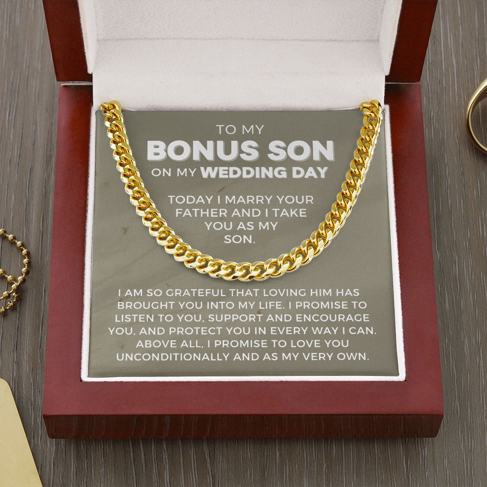 Bonus Son Wedding Gift | Promise Cuban Link Chain 0786T2C