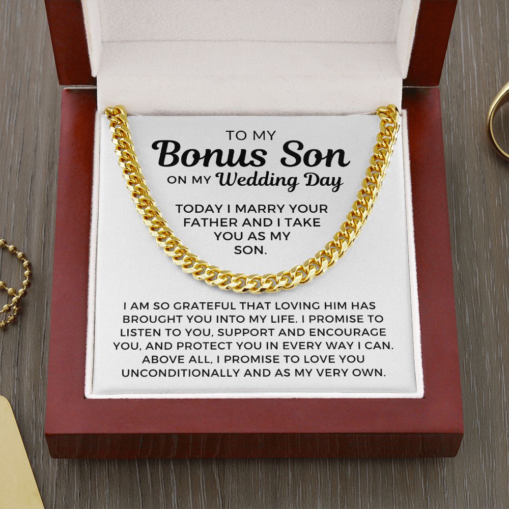 Bonus Son Wedding Gift | Promise Cuban Link Chain 0786T9C