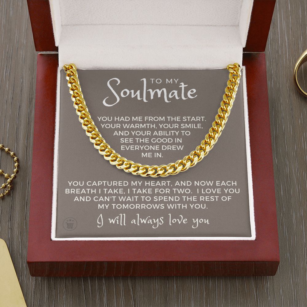 Soulmate Gift | Each Breath Cuban Link Chain 0573T6